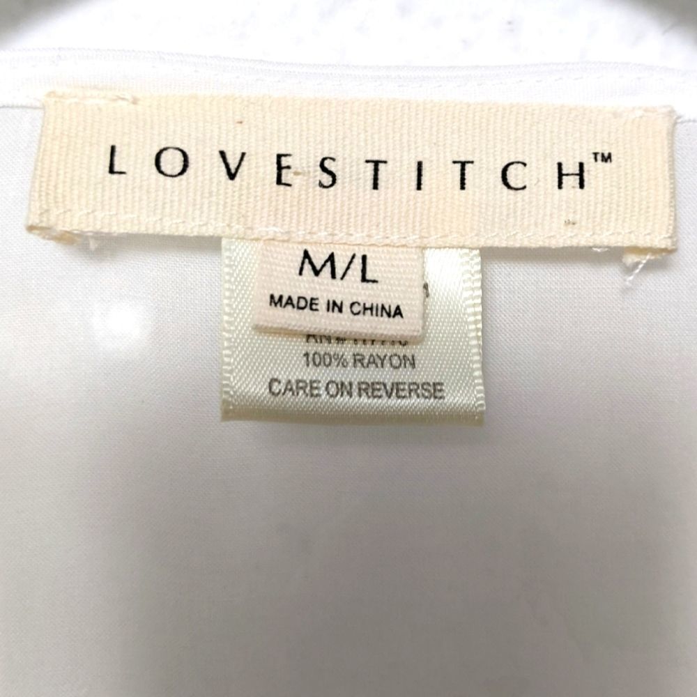 LOVESTITCH Embroidered Tunic Cover-up M/L - Picture 4 of 6